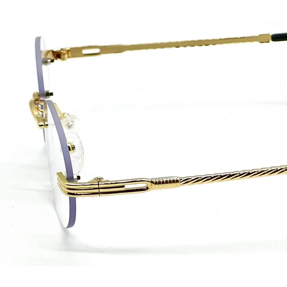Rimless Women Glasses Gold Frame Oval Clear Lens Lightweight Eyeglasses‎ Female